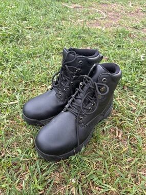 Ace work boots leather lace up